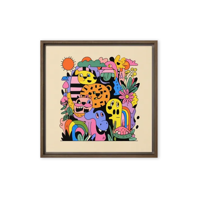 Jungle Doodle Mosaic | Art Print