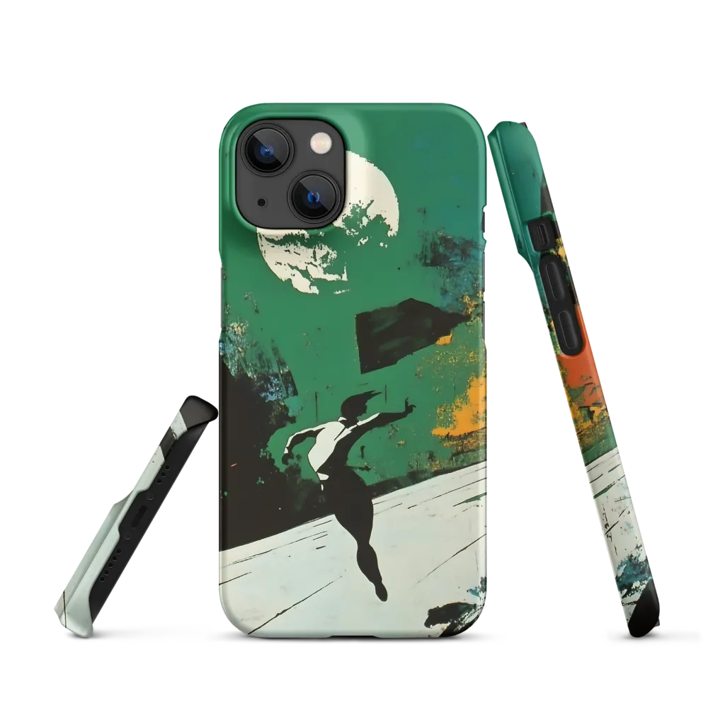 Abstract Running Silhouette with Moon | Phone Case