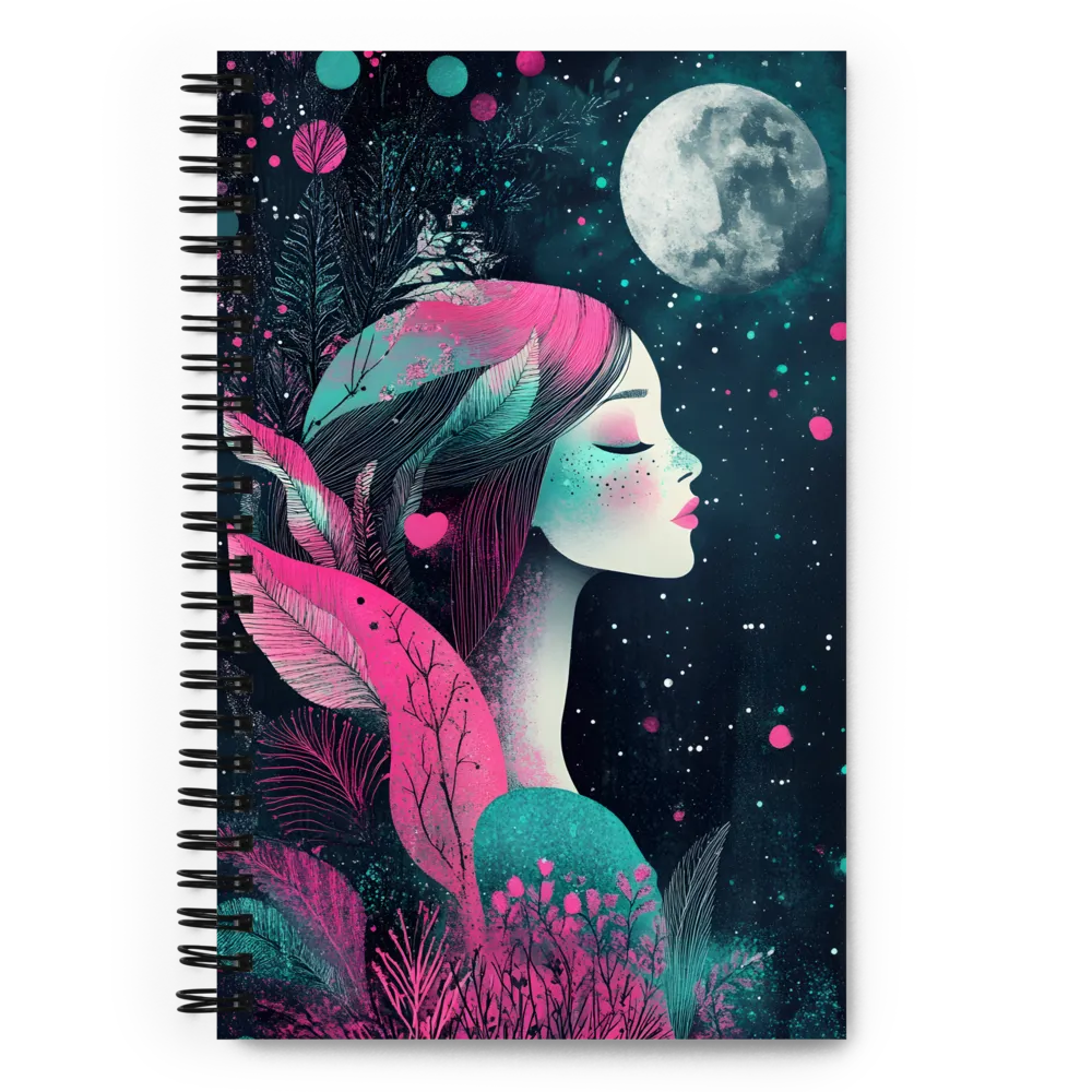 Lunar Blossom Profile 
 Spiral Notebook | 140 pages