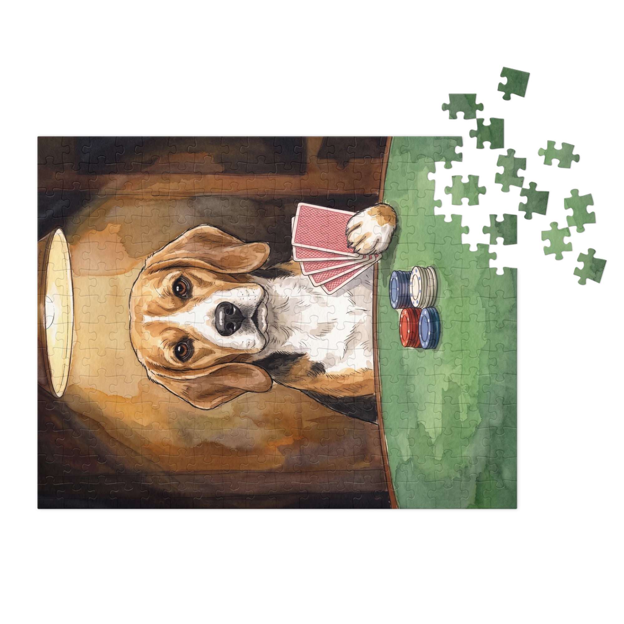 Pet Portrait Puzzle — Ink & Wash