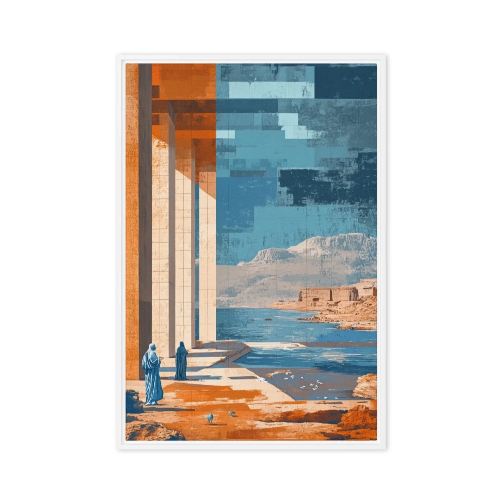 Surreal Landscape with Pillars