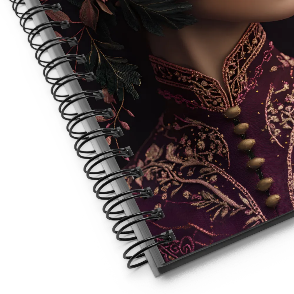 Enigmatic Floral Mask 
 Spiral Notebook | 140 pages