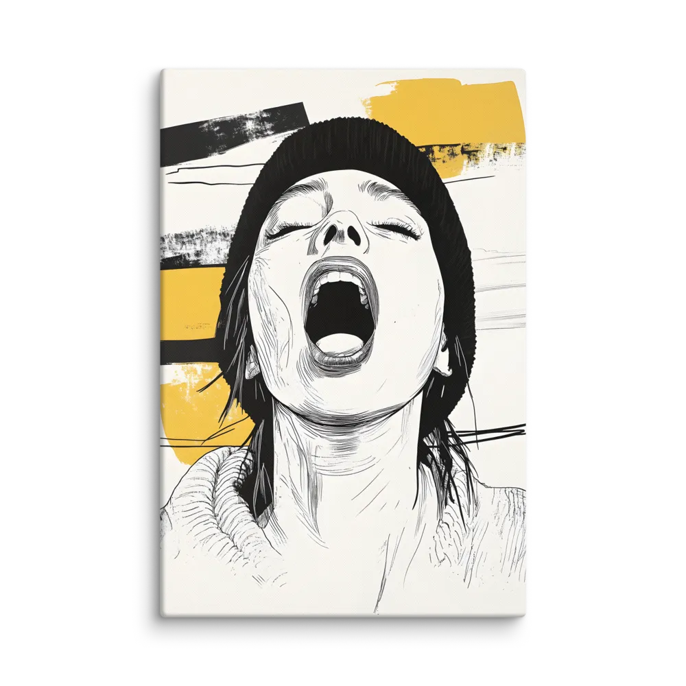 The Scream of Expression 
 Canvas with White Frame