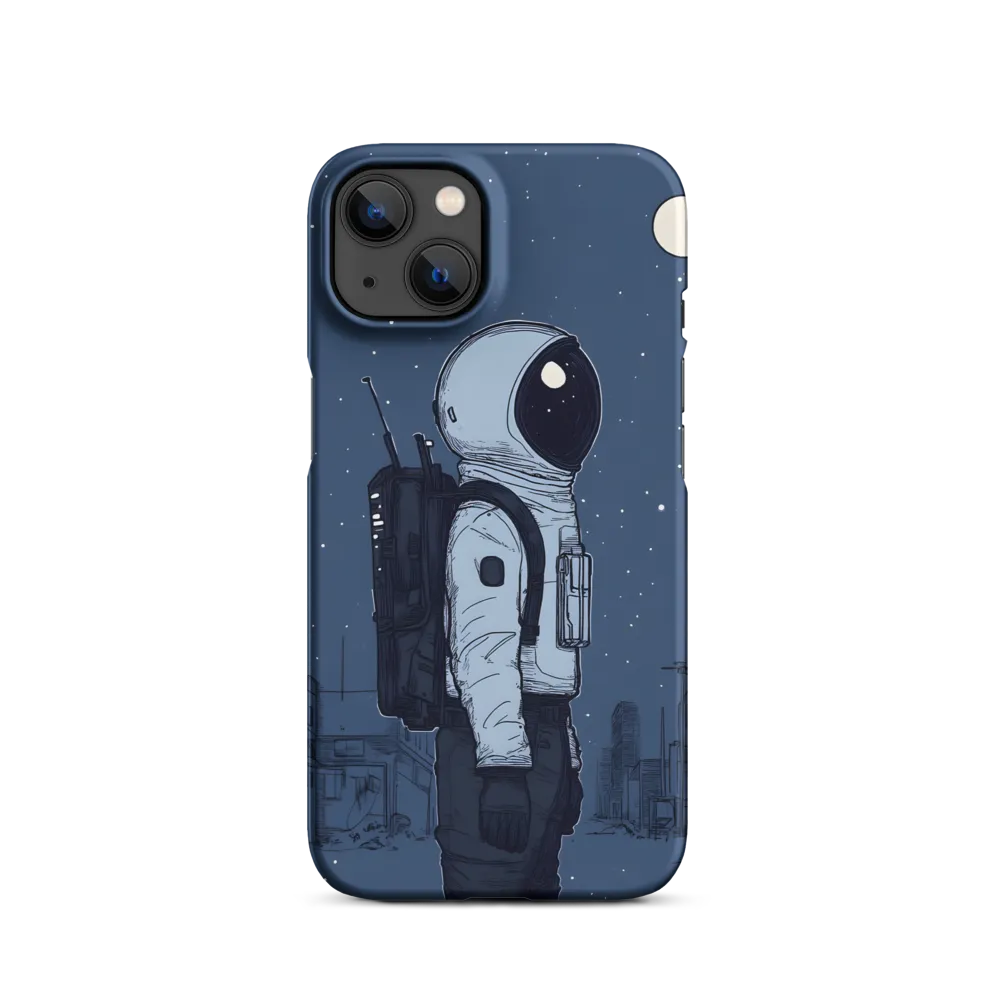 Astronaut in Deserted City | Phone Case