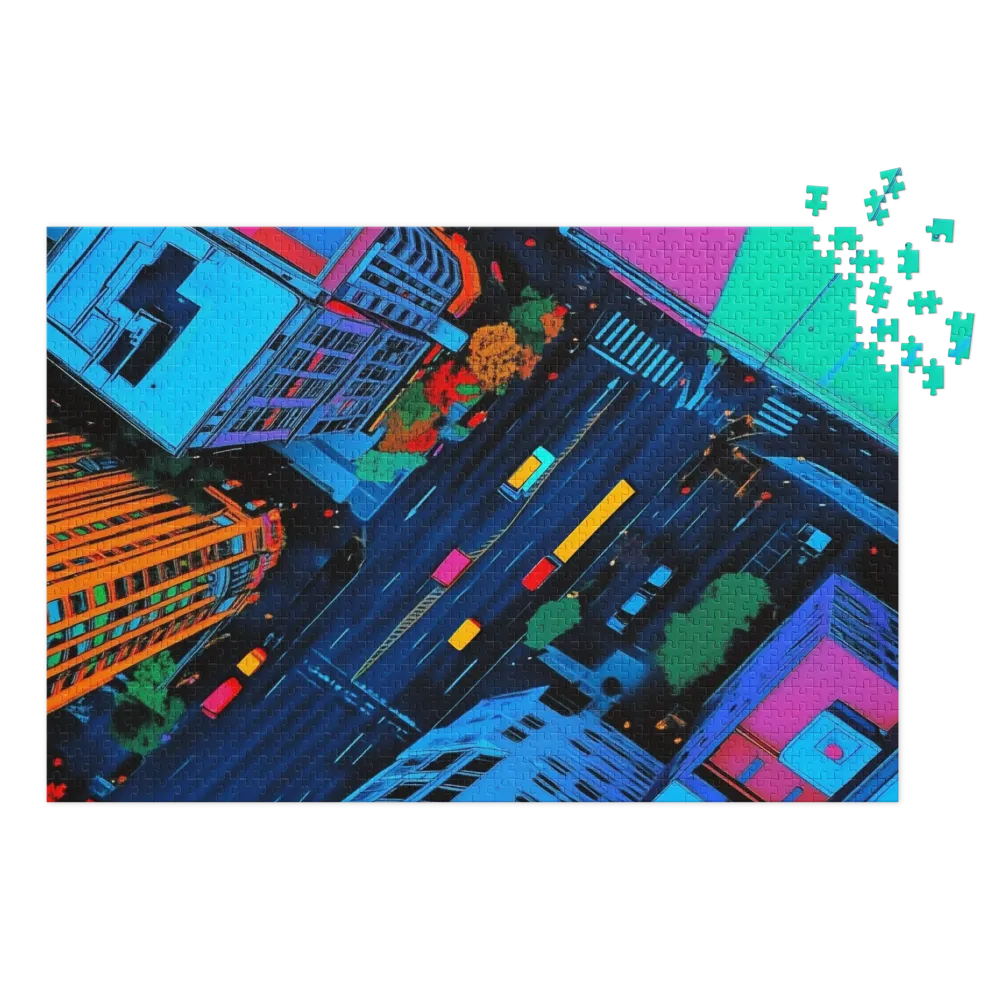 Vibrant Aerial Cityscape | Jigsaw Puzzle (252/520 pieces)