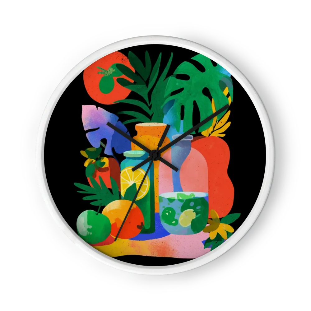 Tropical Citrus Still Life | Wall Clock