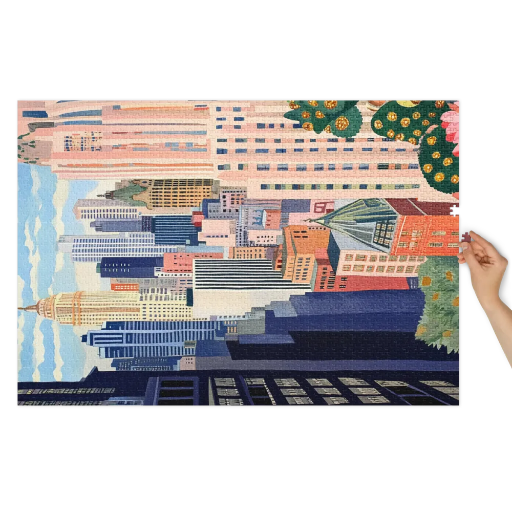 Cityscape with Skyscrapers | Jigsaw Puzzle (252/520 pieces)