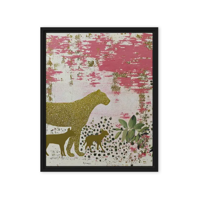 Leopard in Pink Realm | Art Print