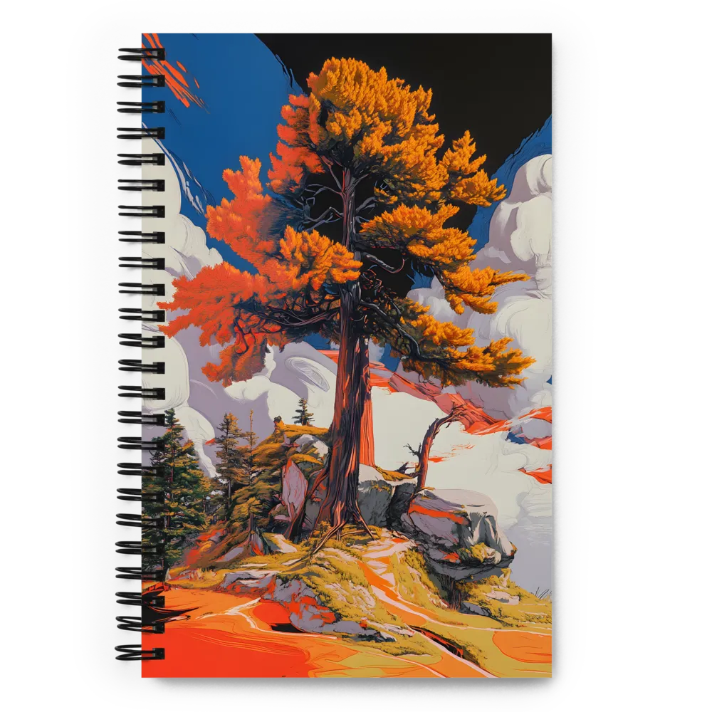 Autumn's Graphic Embrace 
 Spiral Notebook | 140 pages