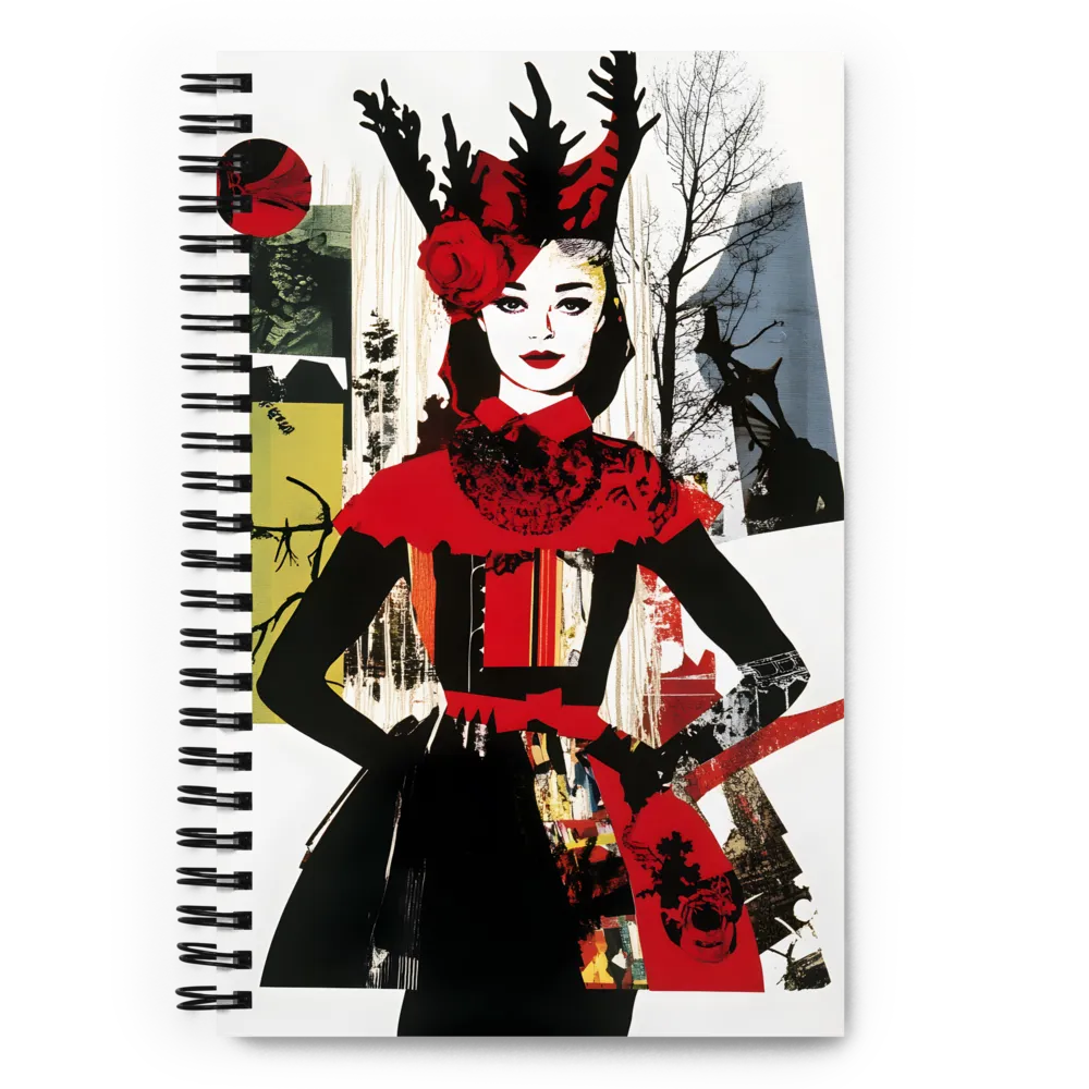 Enigmatic Fashion Collage 
 Spiral Notebook | 140 pages