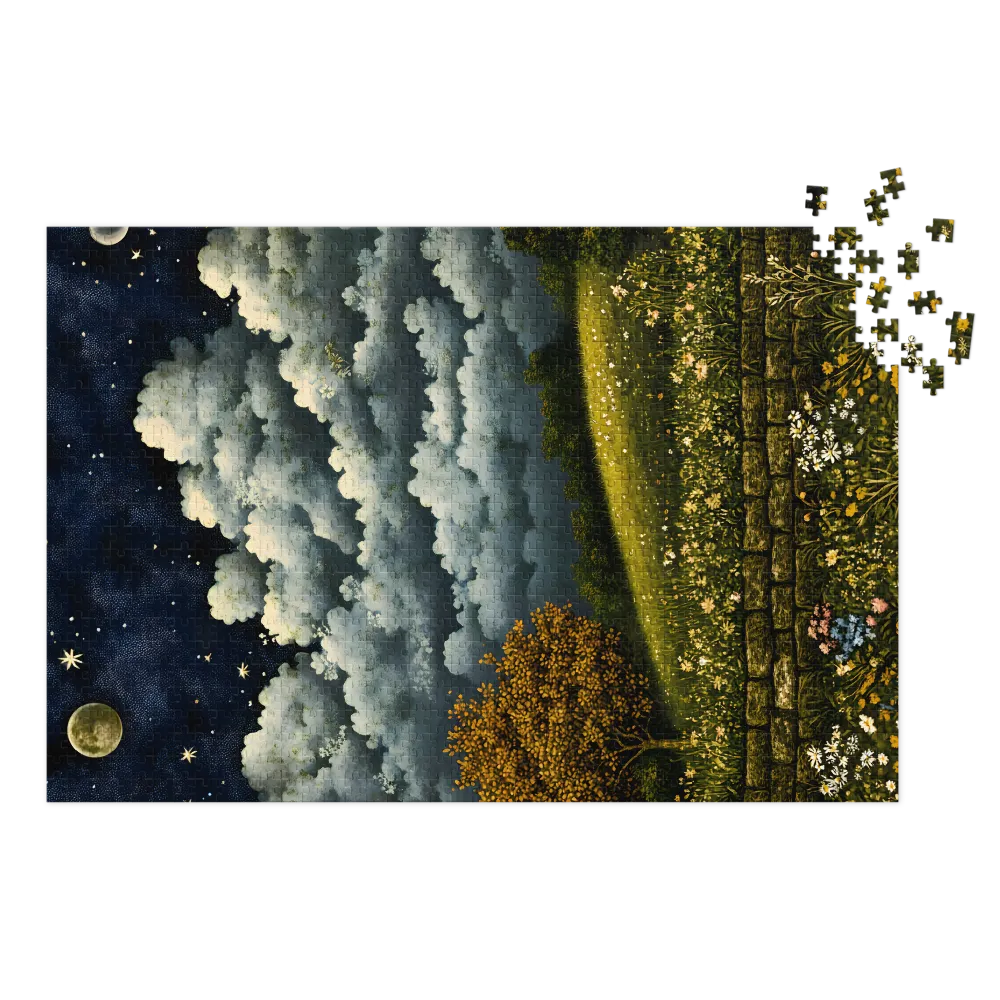 Enchanted Night Over the Meadow