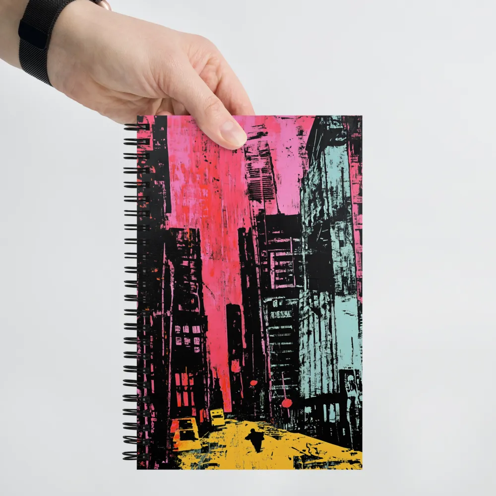 Neon City Reflection 
 Spiral Notebook | 140 pages
