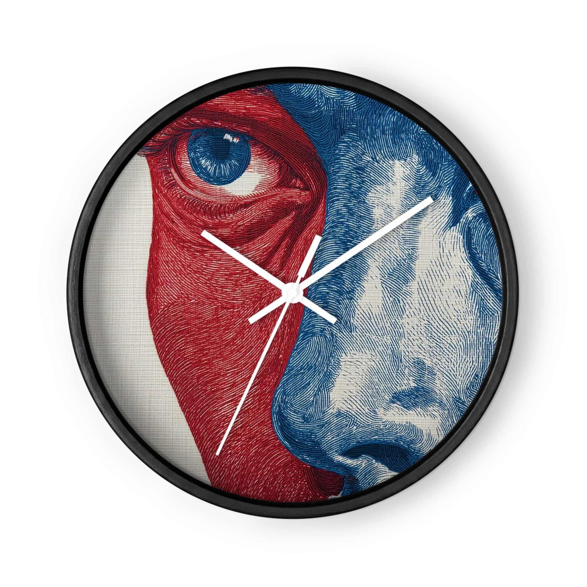 Red and Blue Split Face