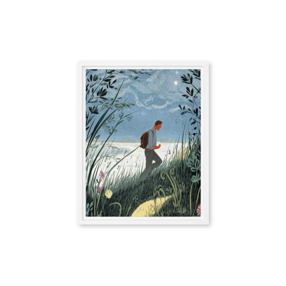 The Wandering Path 
 Poster with White Frame | 10″x 10″