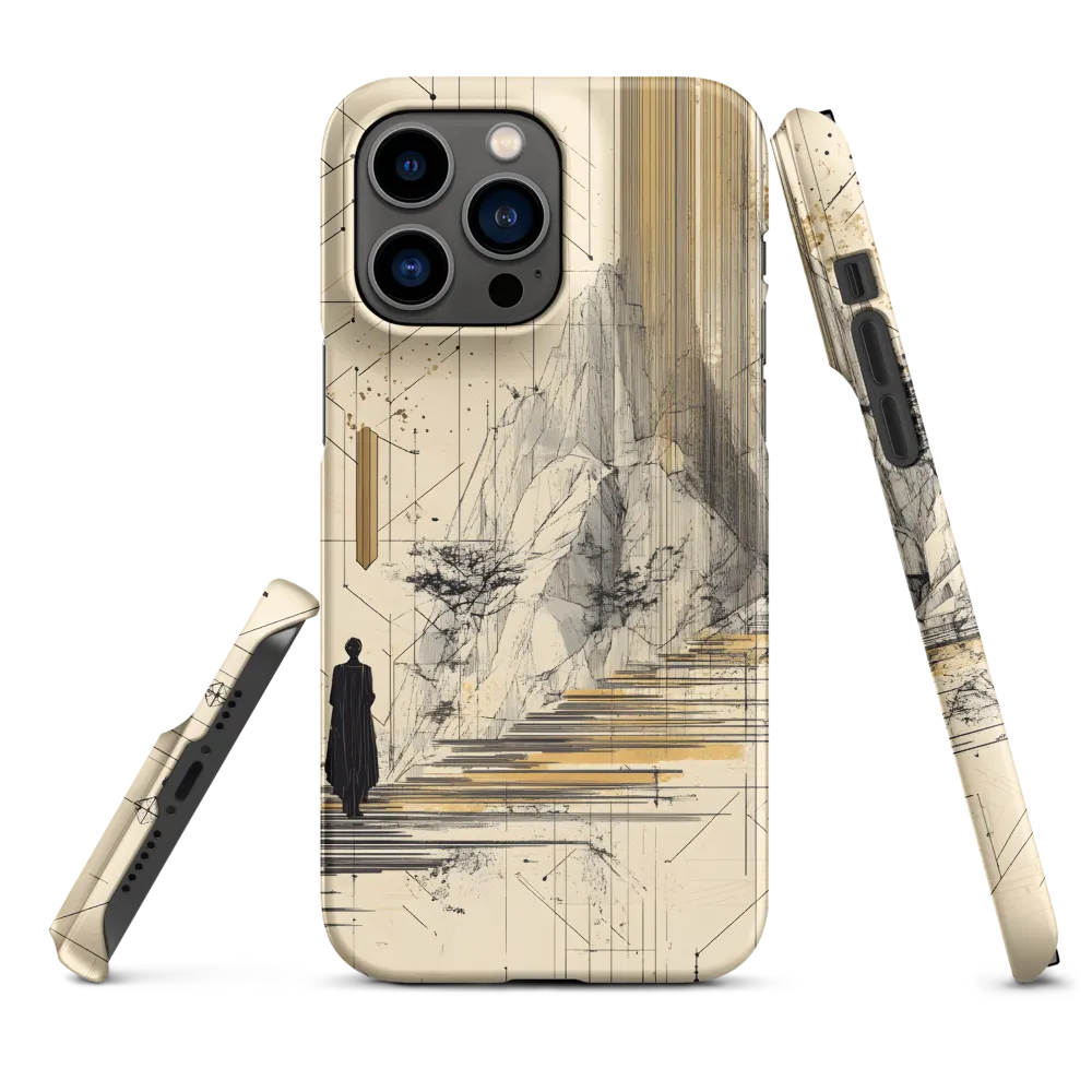 Abstract Mountain Landscape with Figure | Phone Case