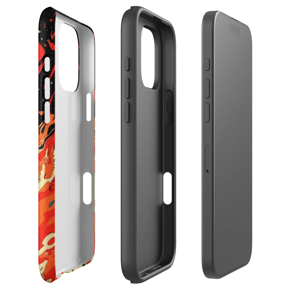 Astronaut in Fiery Space | Phone Case