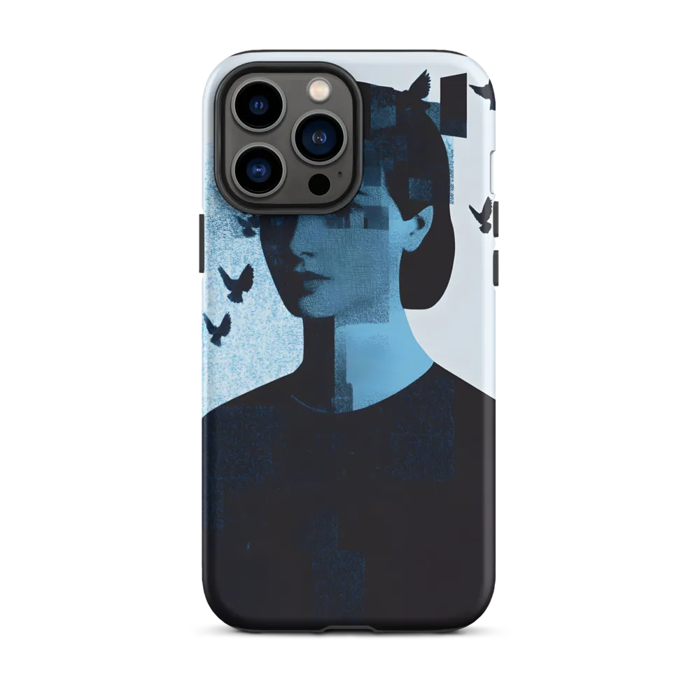 Surreal Portrait of Woman with Birds | Phone Case