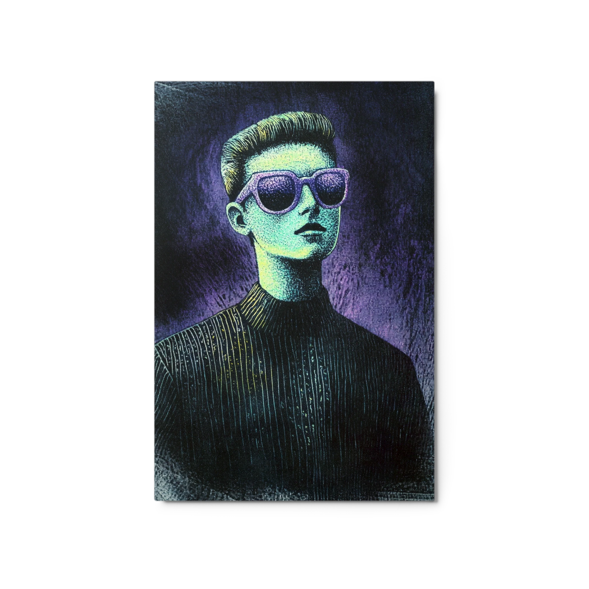 Surreal Portrait with Purple Sunglasses