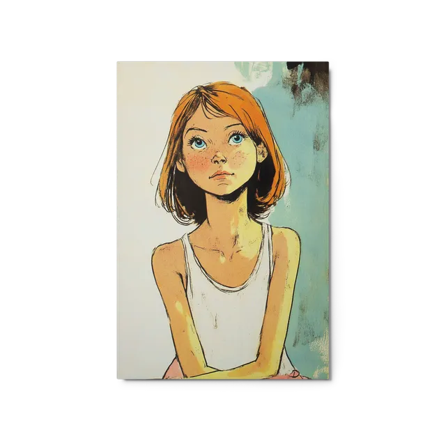 Freckled Redhead Portrait | Art Print