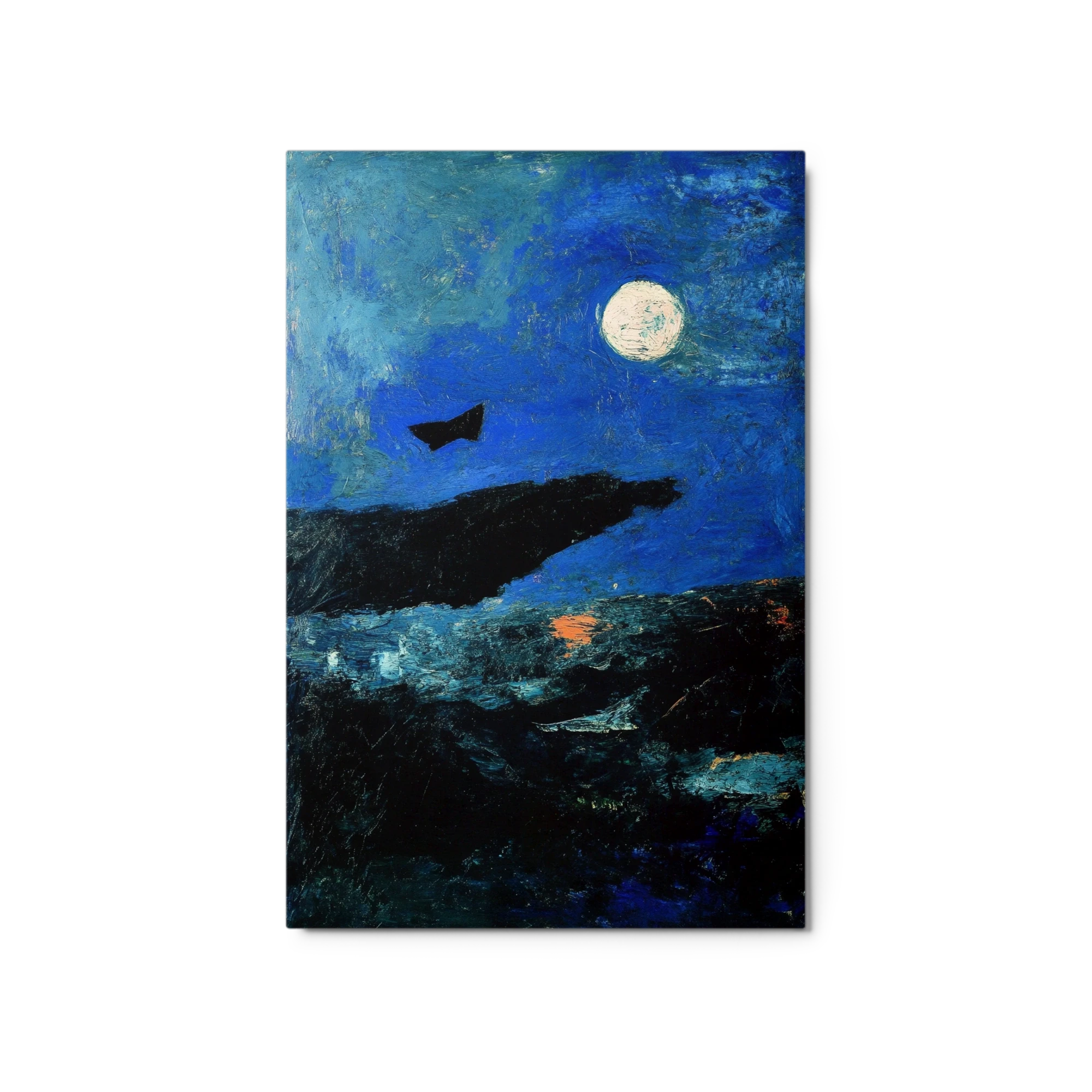 Moonlit Seascape at Night