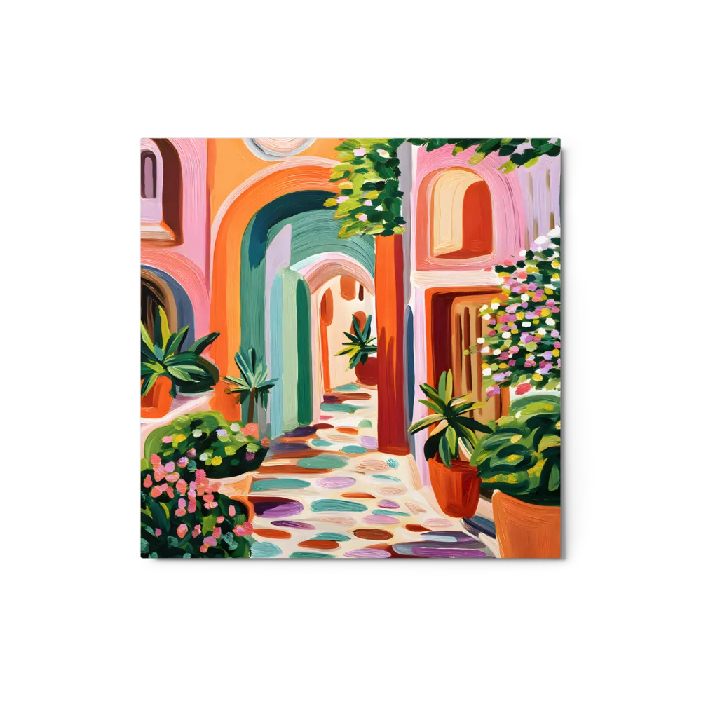 Vibrant Alleyway Charm 
 Canvas | 18″x 18″