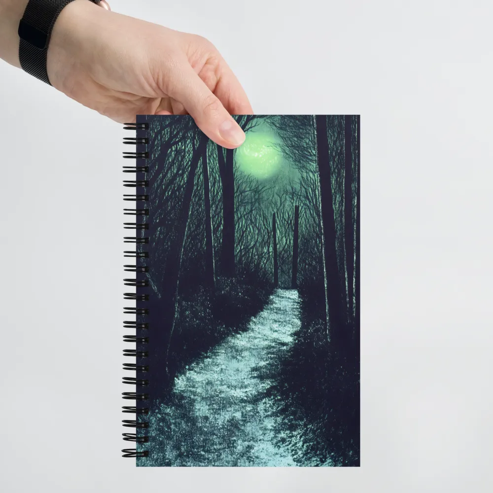 Moonlit Forest Path 
 Spiral Notebook | 140 pages