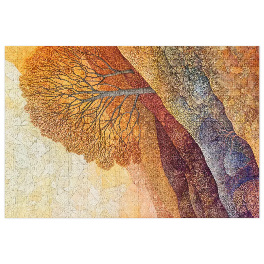Abstract Landscape with Trees | Jigsaw Puzzle (252/520 pieces)