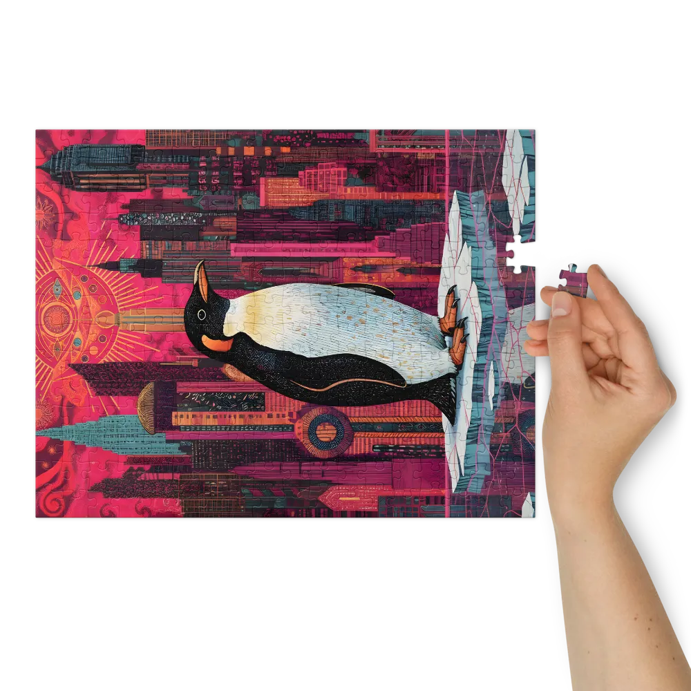 Neon City Penguin | Jigsaw Puzzles