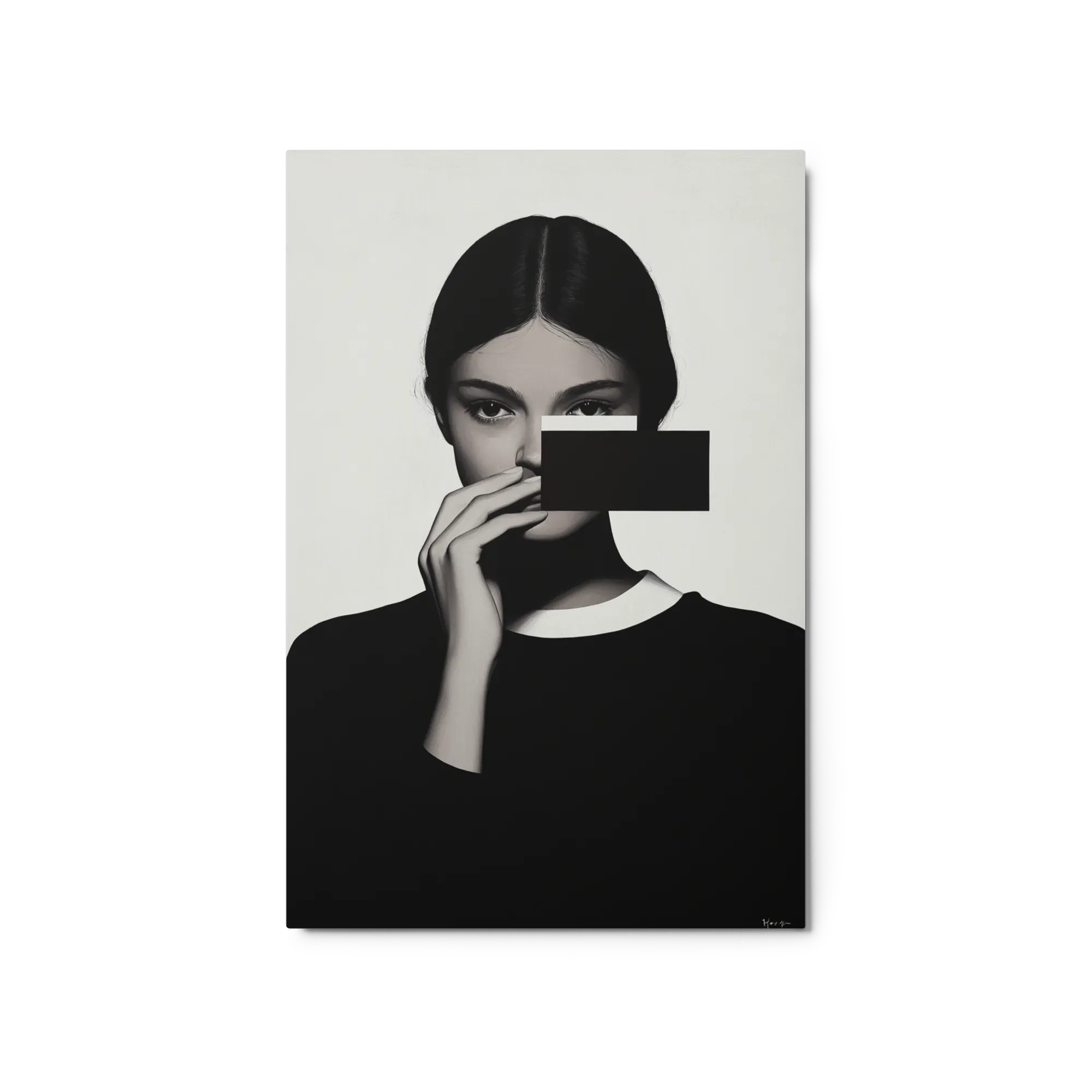 Minimalist Digital Portrait of Woman