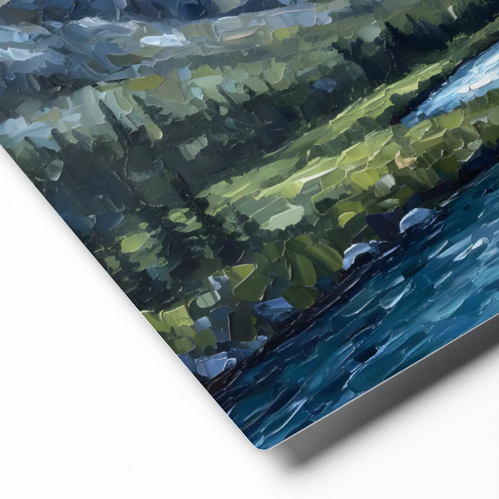 Alpine River Flow 
 Metal Print | 16″x 20″
