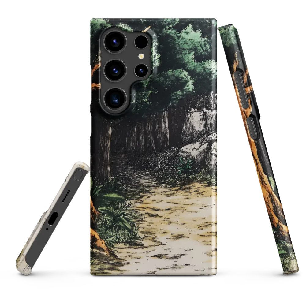 Forest Scene with Tree and Path | Phone Case