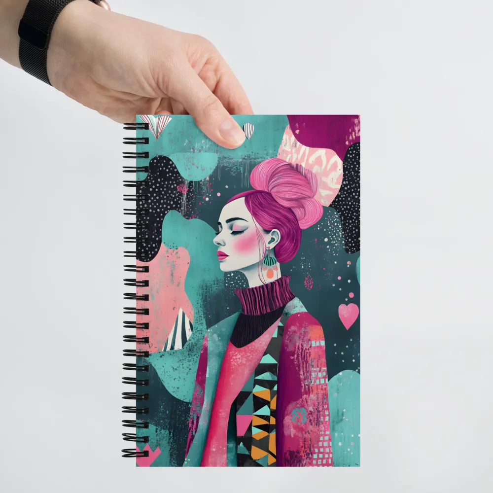 Serene Magenta Profile 
 Spiral Notebook | 140 pages
