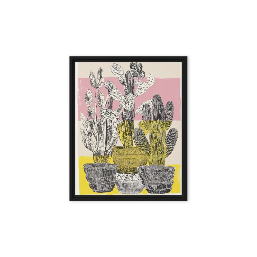 Desert Botanicals in Pink and Yellow | Art Print