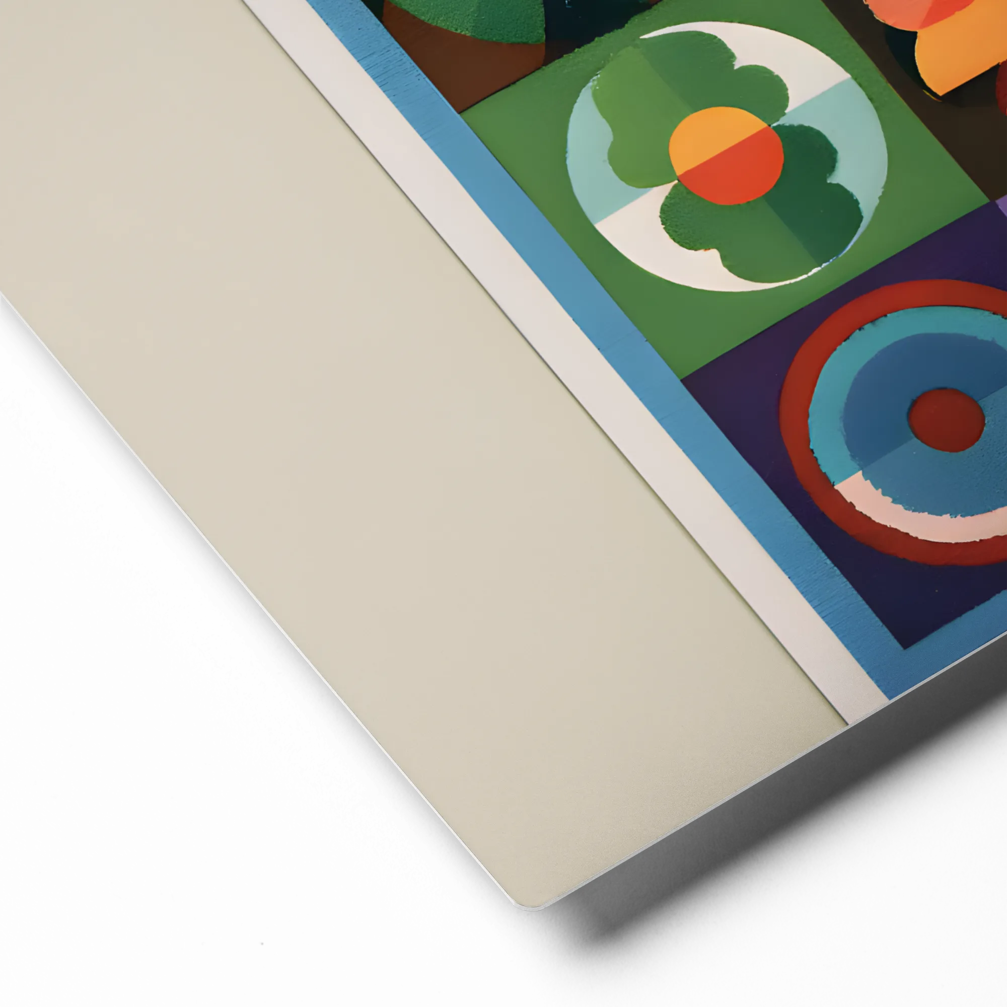 Retro Geometric Grid 
 Canvas | 8″x 8″