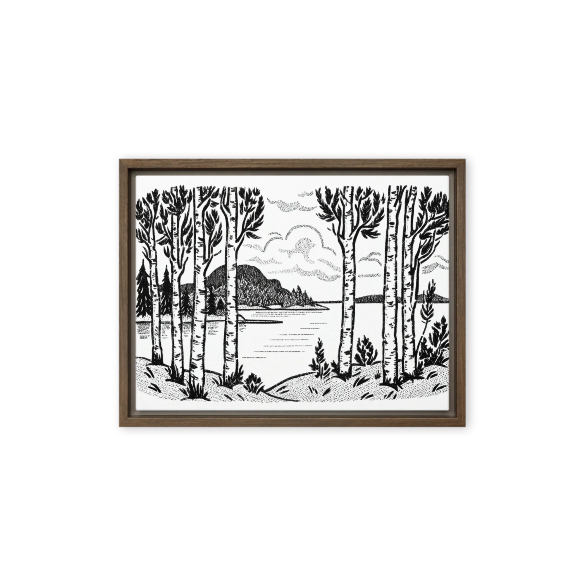 Birch Trees by the Lake