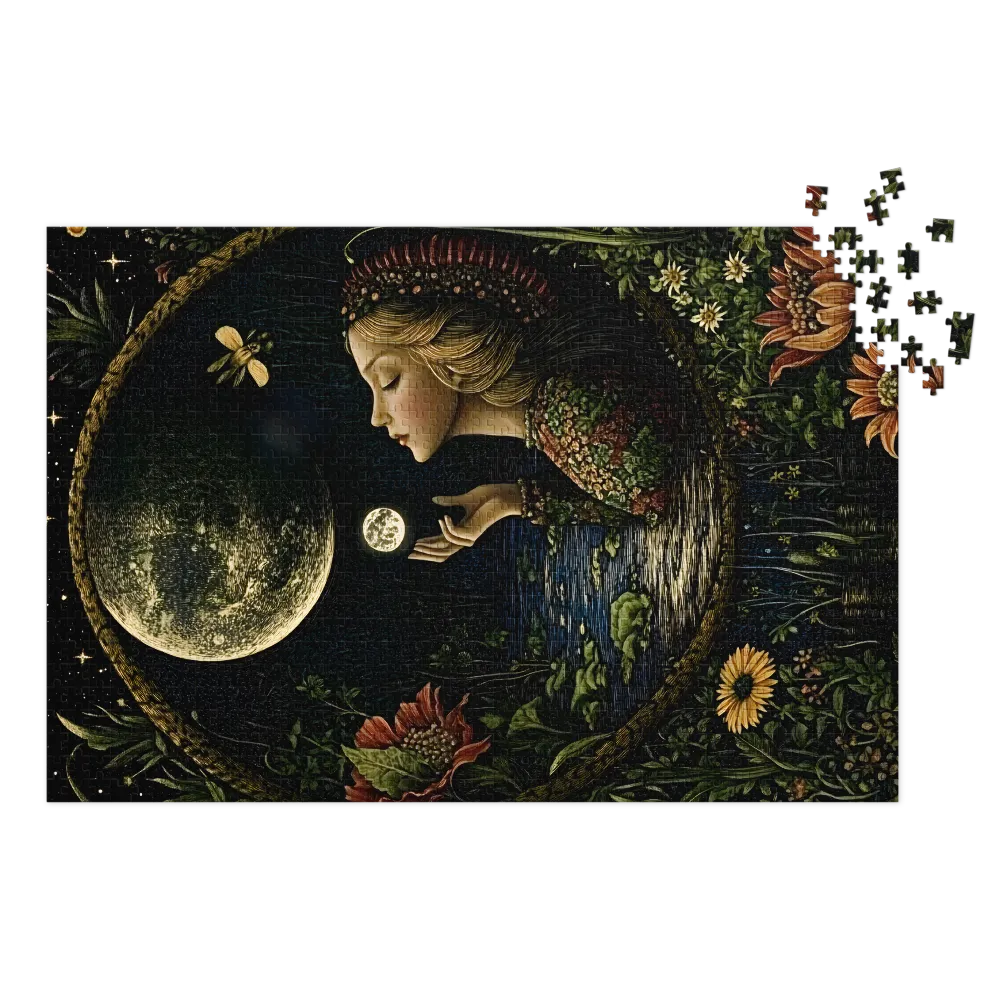 O Abraço Lunar 
 Puzzle em caixa de metal