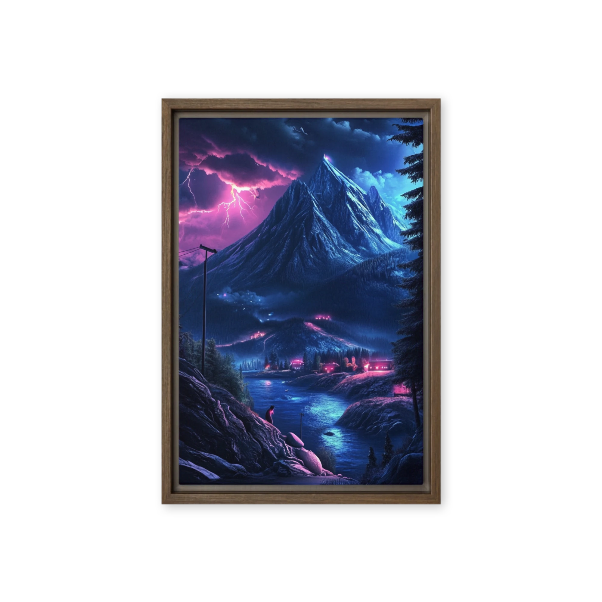 Neon Mountain Dreamscape | Art Print