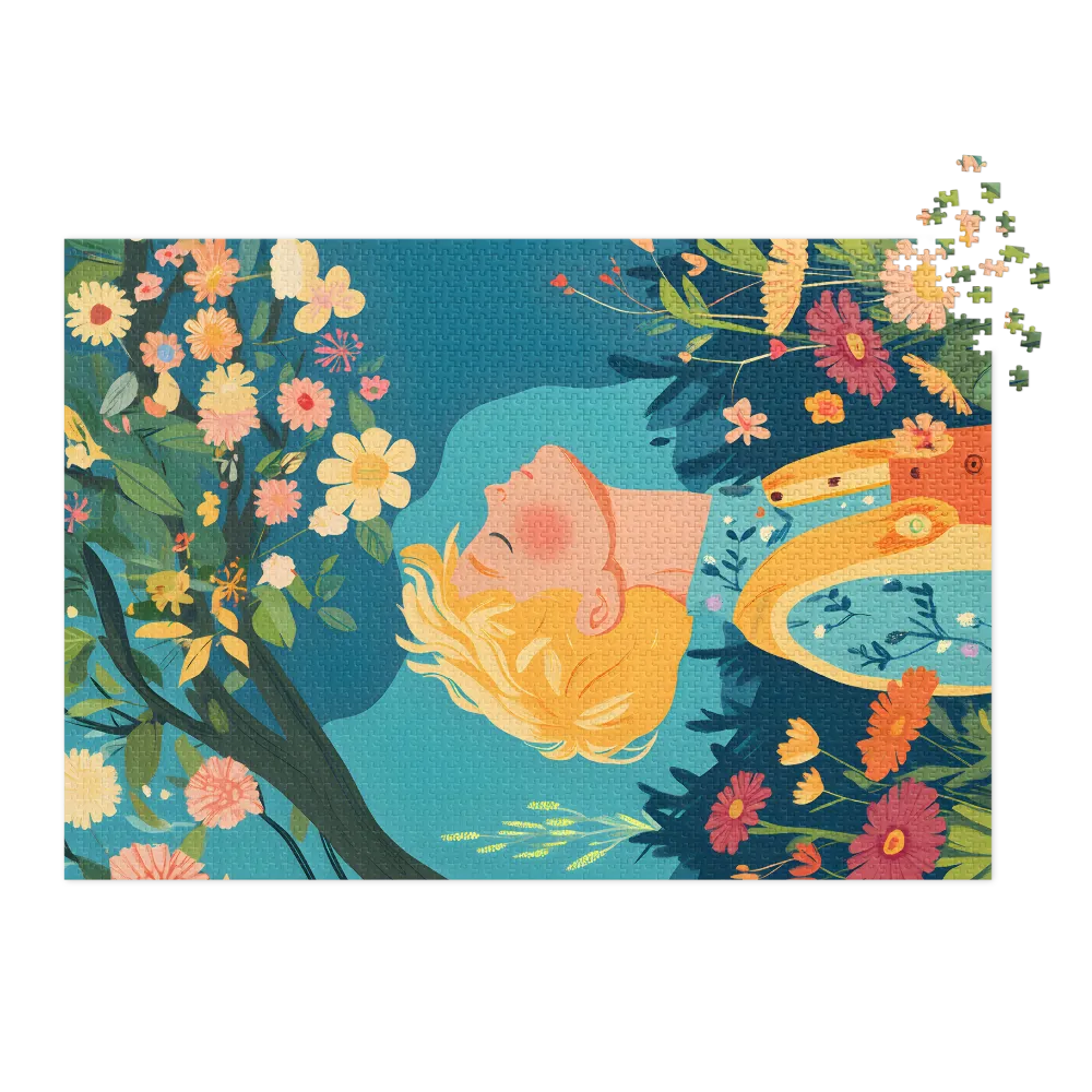 Boy Among Flowers | Jigsaw Puzzle (252/520 pieces)