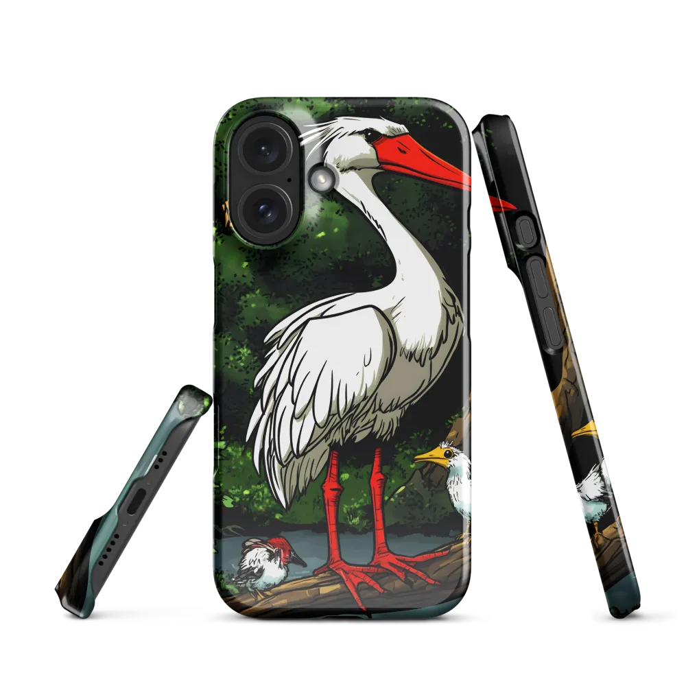 Riverbank Stork Family 
 Samsung Galaxy S10 | Snap Case