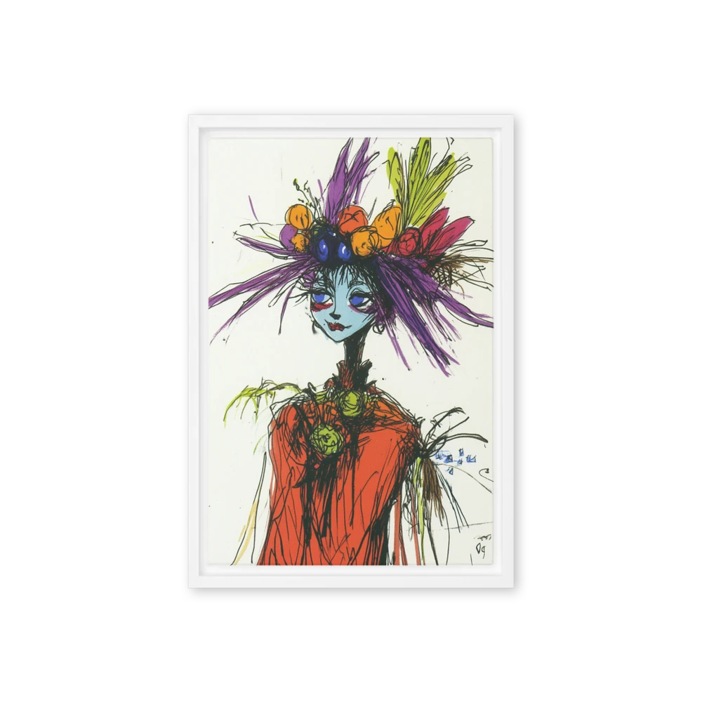 Whimsical Headdress Portrait | Art Print