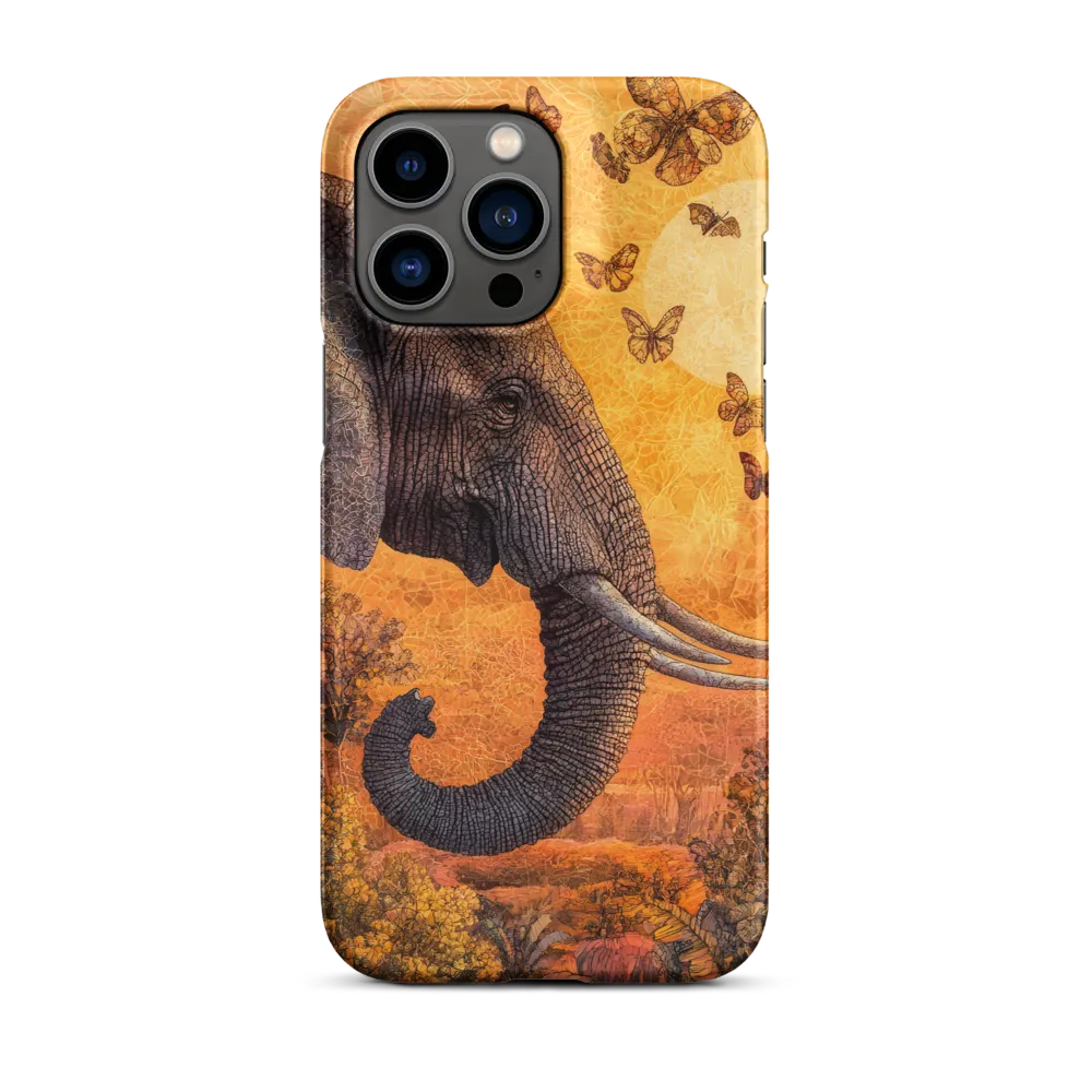 Golden Elephant and Butterflies | Phone Case