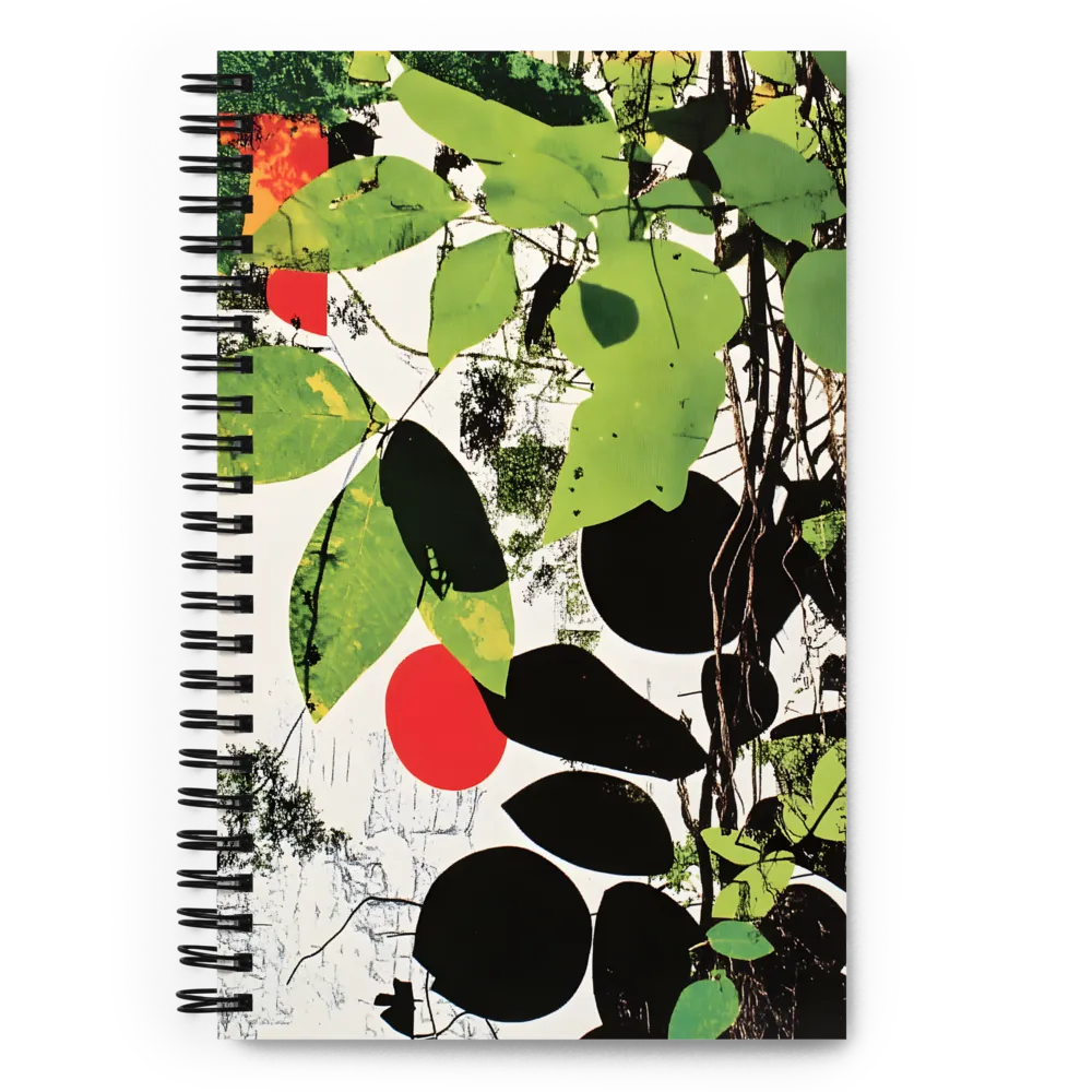 Abstract Leaf Collage 
 Spiral Notebook | 140 pages