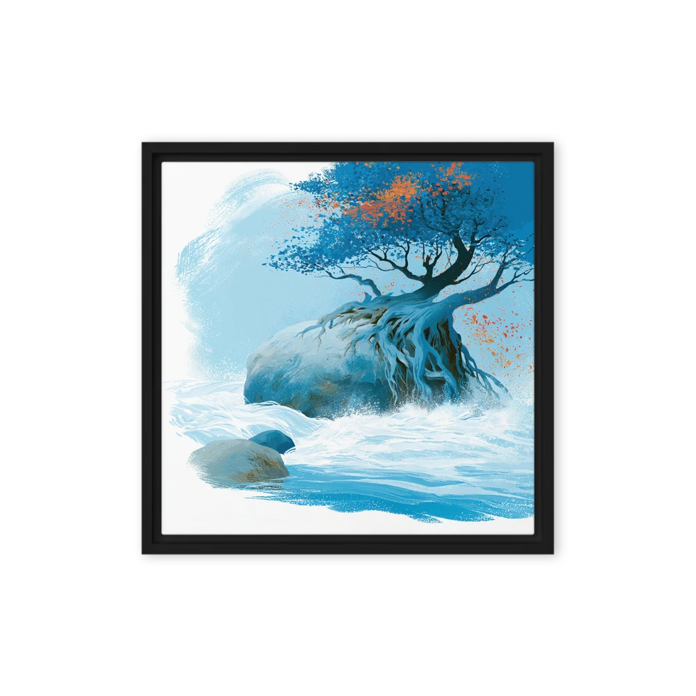 Tree on River Rock | Art Print