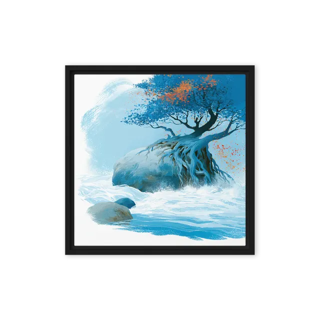 Tree on River Rock | Art Print