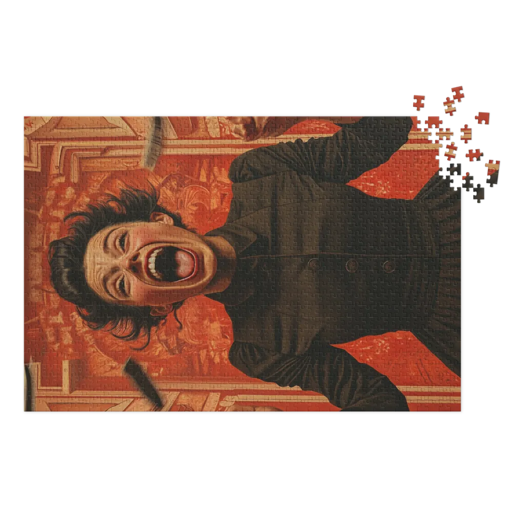 Screaming Woman in Red