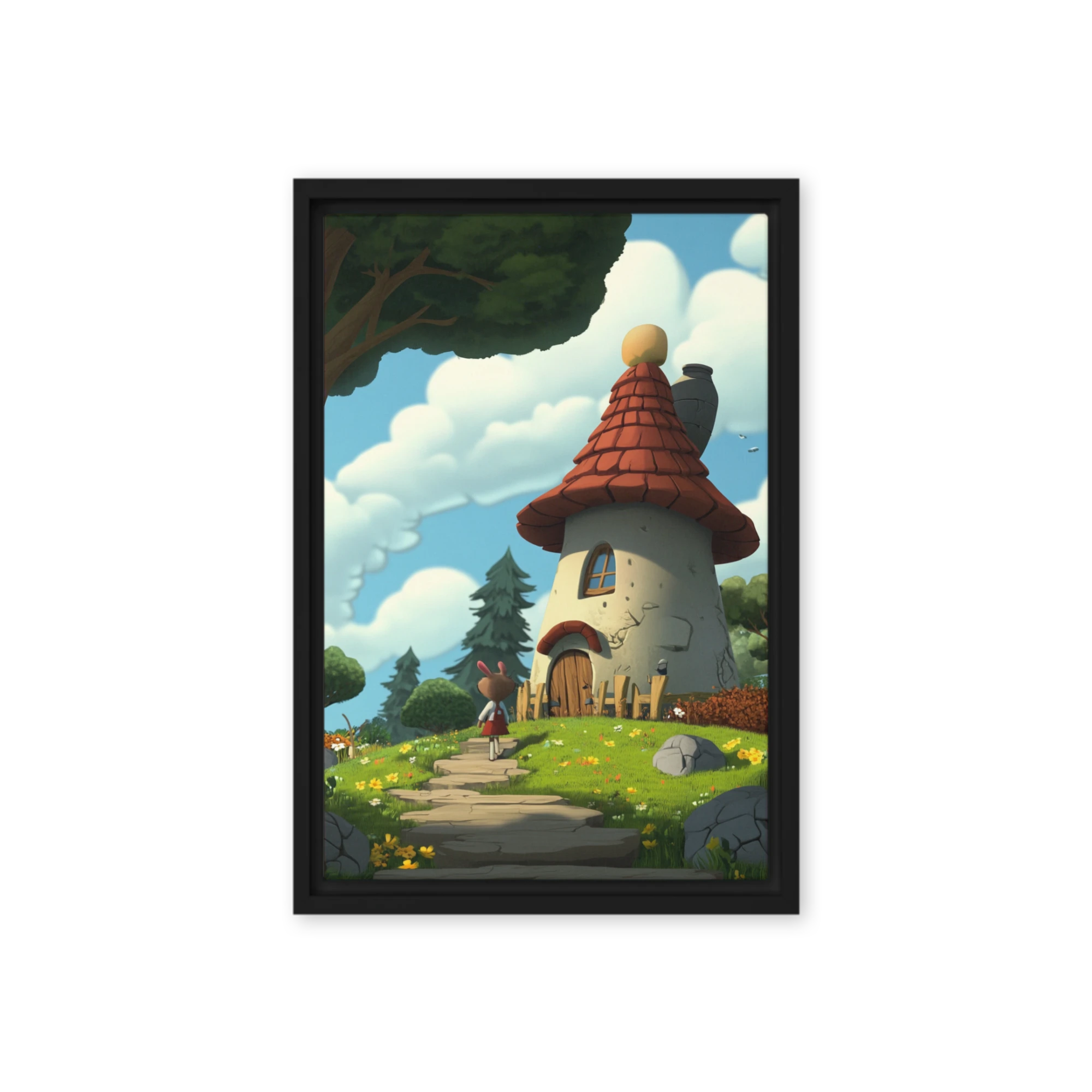 Whimsical Cartoon House Illustration