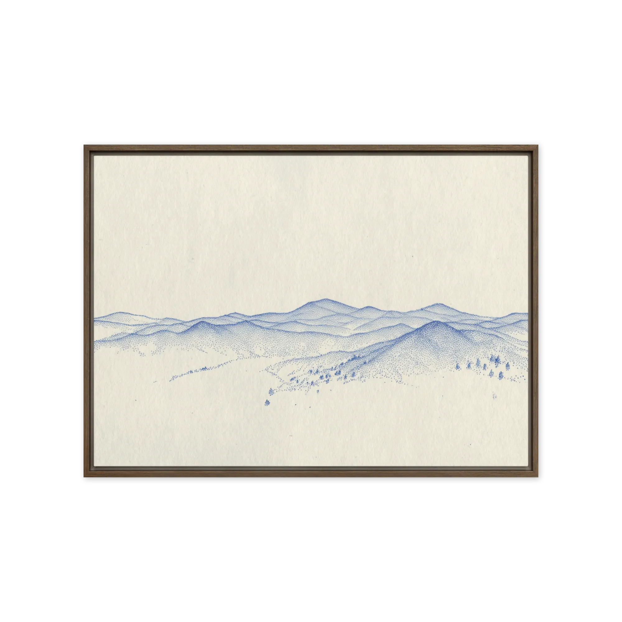 Indigo Ridges 
 Poster with White Frame | 12″x 16″