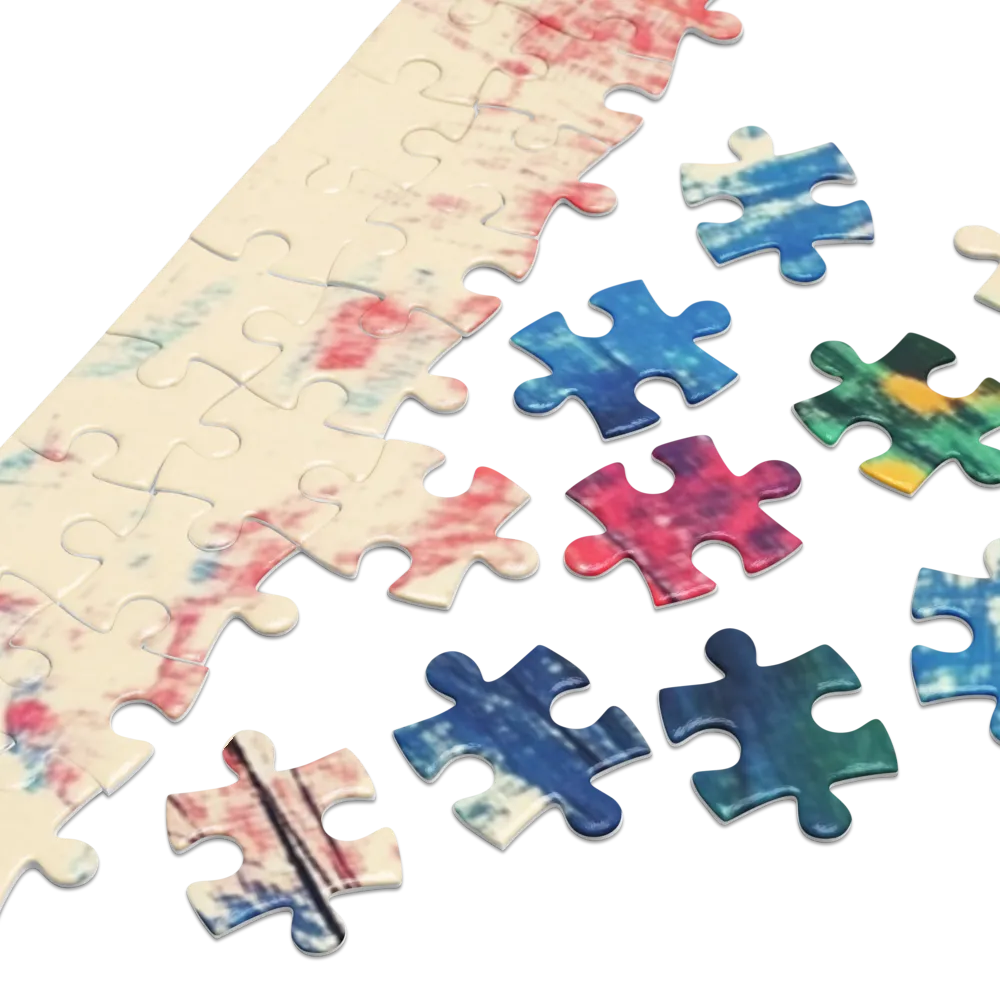 Wanderer Through Vibrant Woods 
 Jigsaw Puzzle in Tin Box