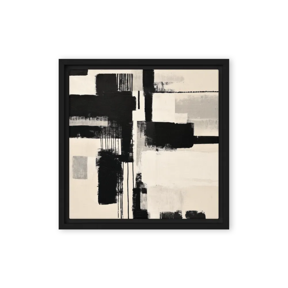Monochromatic Grid 
 Canvas with White Frame