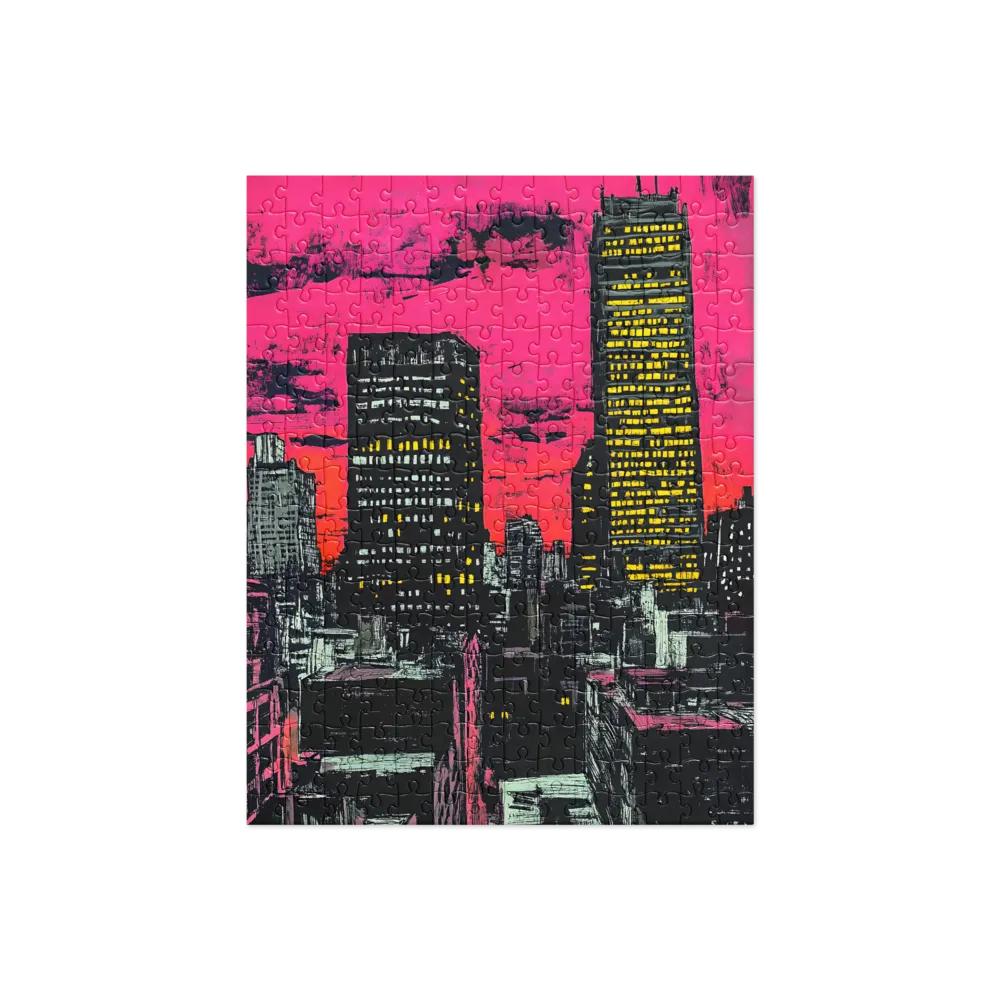 Neo-Expressionist Night City 
 Jigsaw Puzzle